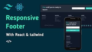How to make a responsive footer with react js and tailwind css